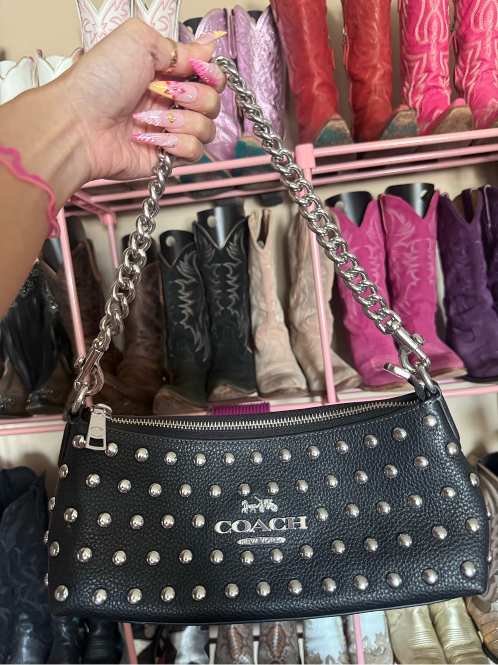 Coach Charlotte Bag with Rivets